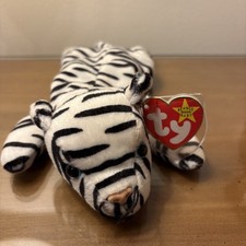 Ty Beanie Babies Blizzard the White Tiger Plush 1996