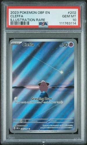 Pokemon Cleffa Obsidian Flames Illustration Rare #202 PSA 10 Gem Mint
