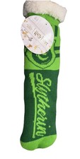 Harry Potter Slytherin Adult Unisex Sherpa Lined Non-Slip Slipper Sock NWT