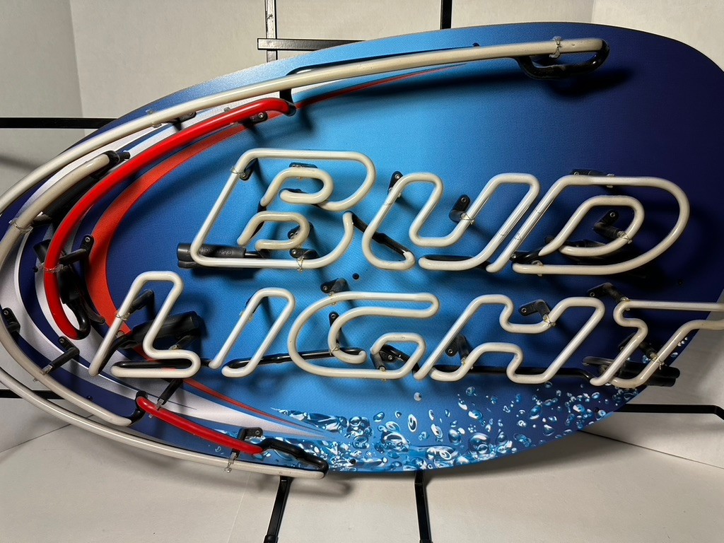 BUD LIGHT ネオン看板　ジャンク　直せばつくかも　直し方教えます Bud Light Beer Splash Neon Sign 2013 32