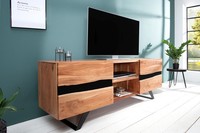 TV Lowboard Holz Massiv Akazie 160 X 65 X 43 Cm TV MöBel Sideboard Wohnzimmer