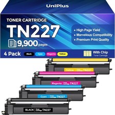 TN227 Toner Cartridges 4 Pack High Yield Brother HL-L3270CDW MFC-L3770CDW CMYK