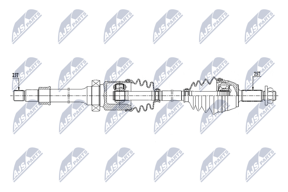 Rear Right NTY NPW-FR-173 Drive Shaft - Image 4