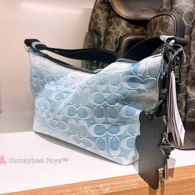 NWT Coach Small Finn Crossbody With Pouch In Loved Signature Denim