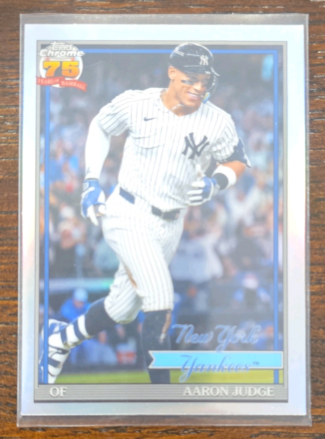 2026 Topps Chrome 75th Aaron Judge #91C-82 1991 Variation Retro Insert