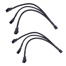 3 Way 4 Pin PWM Fan Splitter Cable,12 inch PC Fan Extension Cable, CA PWM Fan Ex