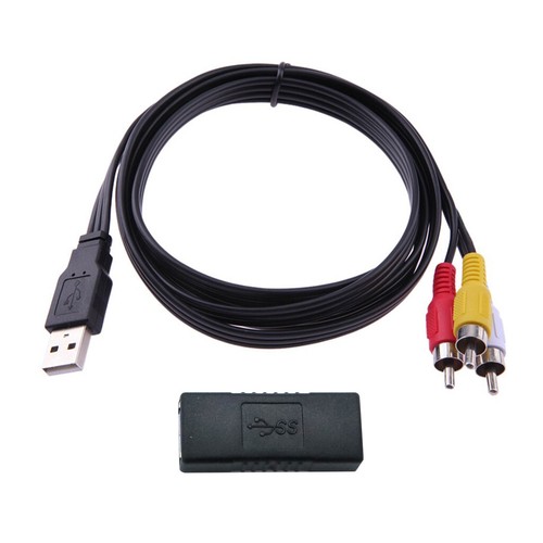 Cable AV para videocámara de audio y video RCA a USB conector adaptador 3.0 para TV PC | eBay
