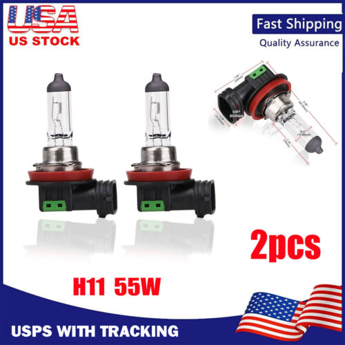 Light Bulbs 2Pcs H11 Halogen Car Headlight 55W 12V Auto Low-Beam Driving Lights - Foto 1 di 9