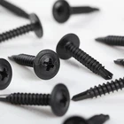 Phillips Truss Head Black Sheet Metal Self Tapping Screw #8 x 1''  Qty 500
