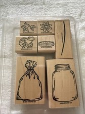Stampin Up 2004 ALL WRAPPED UP Set Of 7, Mounted
