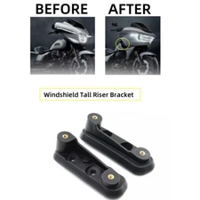 Black Windshield Bracket Mount Support for Harley CVO Street Glide FLHXSE 2023+