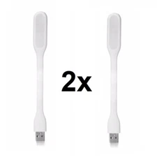 2x USB-Powered LED Lamp Laptop Computer Desktop Light Bright White Flexible Bend
