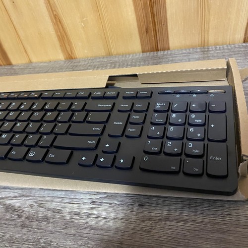 Lenovo Essential Wired Keyboard (Black) - US English Model KU-1153 New - Picture 3 of 7