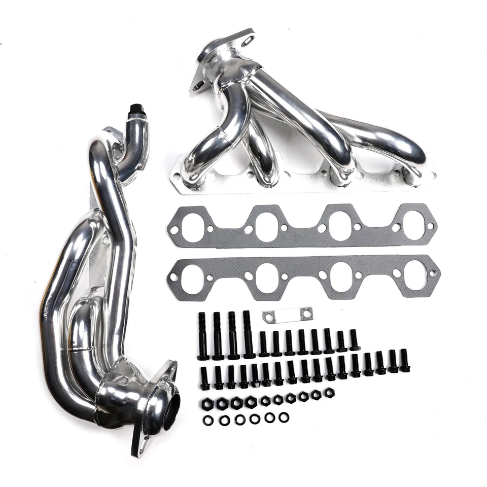 For 86-95 Ford F-150/250/Bronco 351 5.8L 2WD&4WD Exhaust Shorty Headers Ceramic Foto 2 de 4