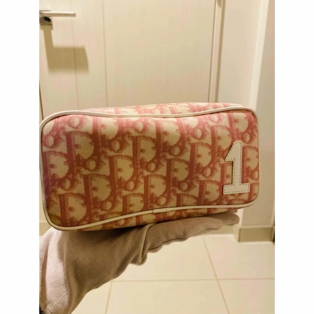 Christian Dior Trotter n°1 étui accessoire pochette maquillage rose K115 occasion