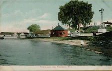 Landscape Shoreline View Field's Point near Providence RI Postcard A31
