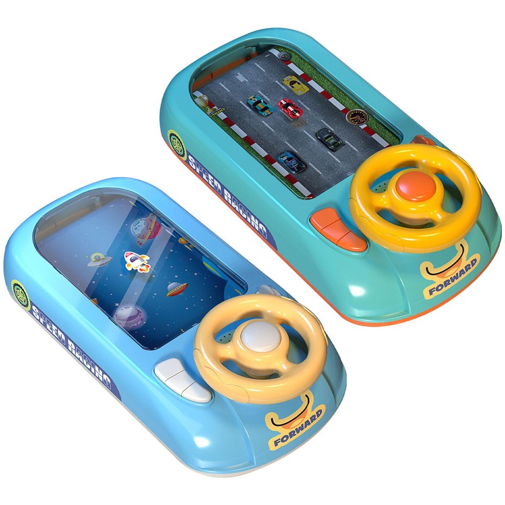 Kids steering wheel simulation driving toy puzzle electric desktop game console