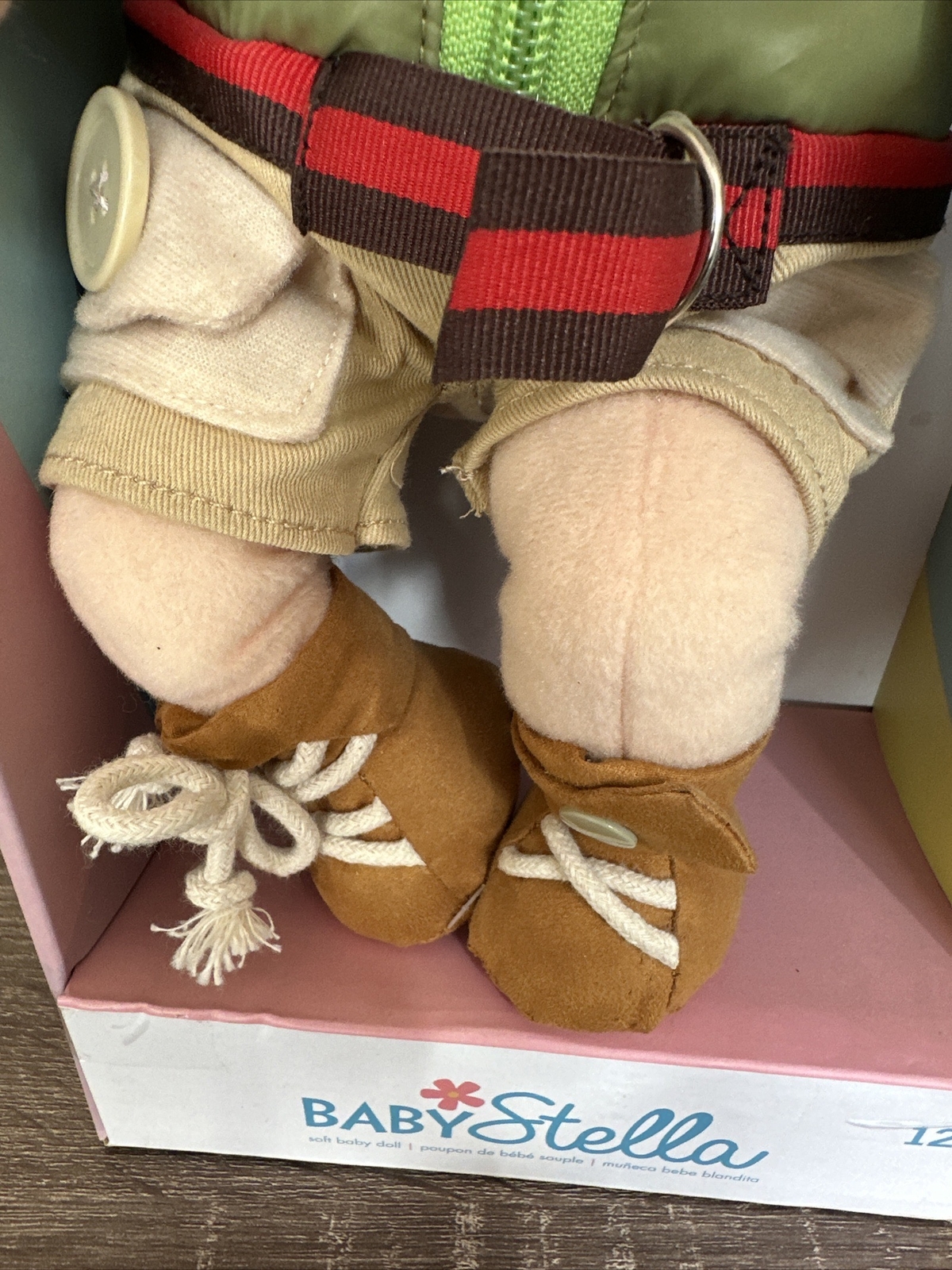 NEW Baby Stella Blonde Doll Deluxe Hiker Camper Pacifier Manhattan Toy Company 