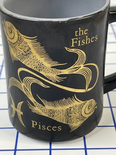 Vintage Federal Glass Zodiac Series PISCES Mug - Astrology, Horoscope, Signs