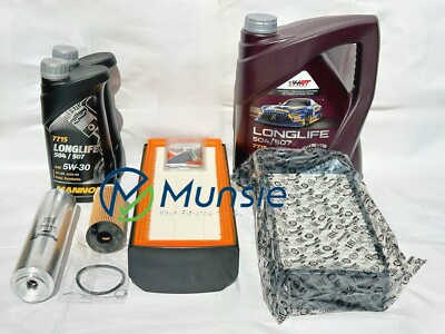 SERVICE KIT BMW X6 F16 - 30D 40D 50D - N57 OIL/AIR/FUEL/CABIN FILTERS &OIL 14-19