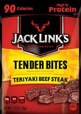 Jack Link's Premium Cuts Beef Steak Tender Bites Teriyaki 1.25 Ounce Pack of 10
