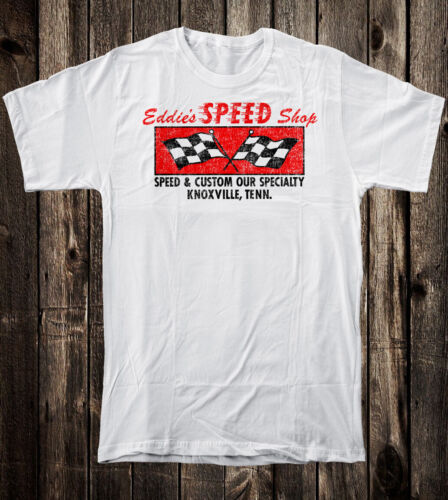 Retro Hot Rod Tee T Shirt Drag Race Racing Eddies Speed Shop Knoxville TN - Picture 4 of 9