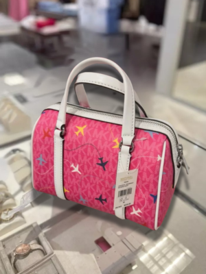Michael Kors Travel Small Duffle Crossbody Purse Bag Airplane