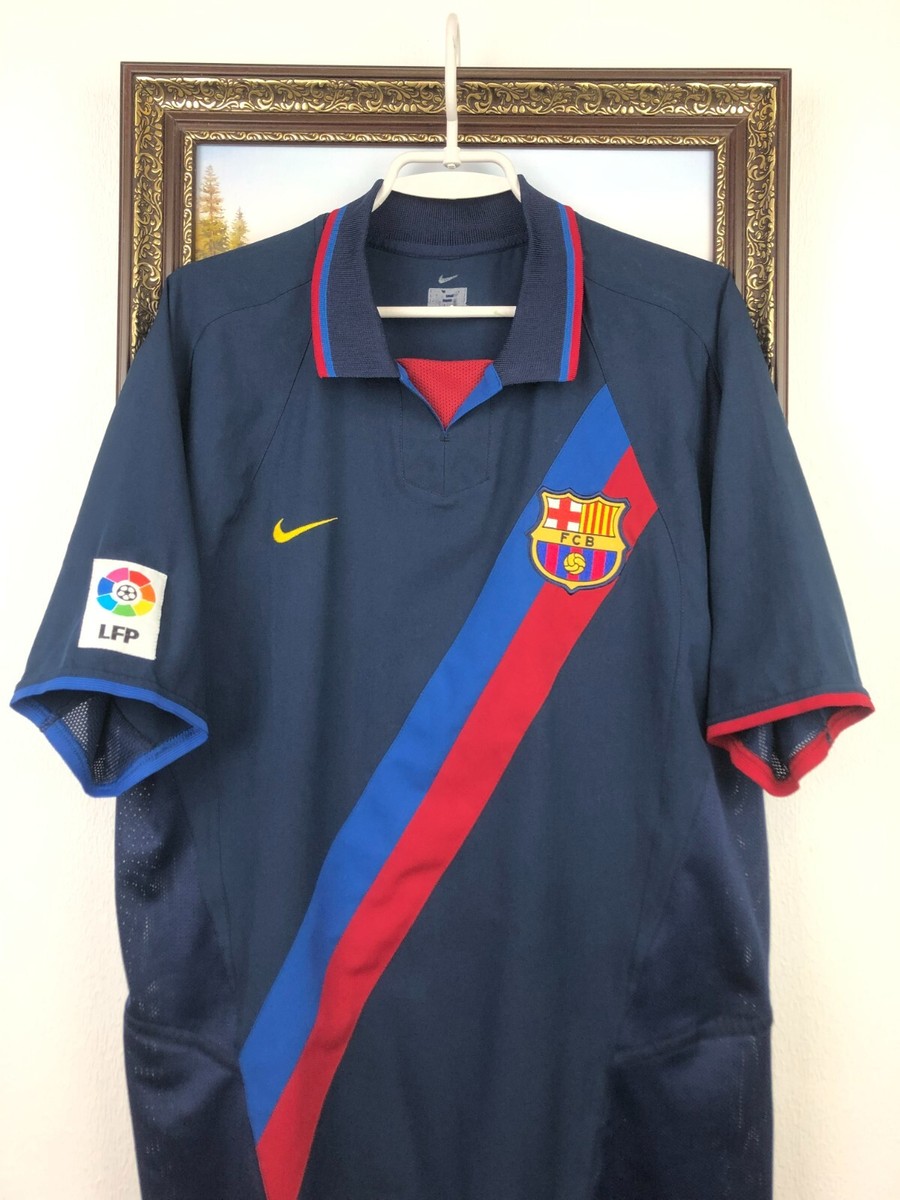 ウェア FC Barcelona 2001-2002 away uniform NIKE FC Barcelona 2001 2002 Away Long Sleeve Camiseta Jersey Nike