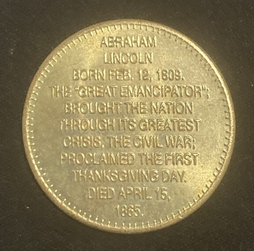 Set Of 4 Presidential Commemorative Coin, Tokens: Truman JFK Lincoln T.Roosevelt - Picture 6 of 10