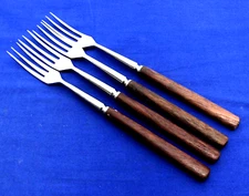 Stainless Steel Wood Handle Forks Japan Set of 4