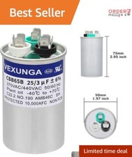 25 3 uF Capacitor Dual Run Start AC 370/440VAC for Compressor Fan Motor