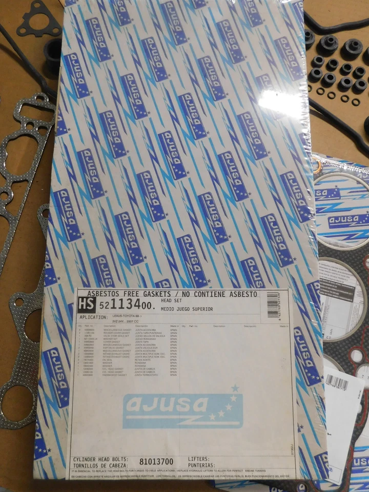 Ajusa 52113400 发动机头垫圈套件 适用于 1988 - 91 丰田/Lexus 2.5L 2VZFE V6 Cyl — 第 3/3 张图片