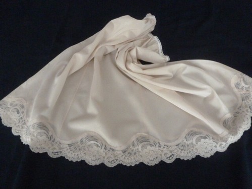 schöner Vintage Petticoat hübsche Spitze Gr. 46/48/50 elastischer Bund Ref. 485A - Bild 1 von 2