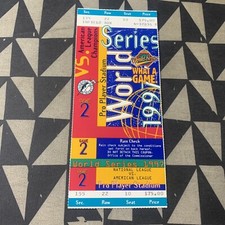 VINTAGE 1997 WORLD SERIES FULL BASEBALL TICKET INDIANS @ FLORIDA MARLINS GAME #2