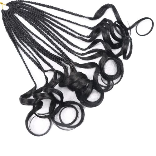 Crochet Hair for Women 10 Inch Crochet Braids Box Braids 10 Inch(Pack of 7) #1B - Picture 3 of 8