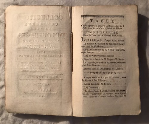Jacques NECKER: Collection complette - M. Necker. Tome Premier Erstausgabe 1781 - Picture 2 of 12