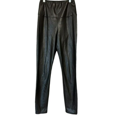 Aritzia Wilfred Free Black Faux Leather Full Length Leggings Womens S
