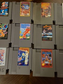 Nintendo NES Games Lot of 12 - Mario Bros, Loopz,3-D Worldrunner, Rad Racer 