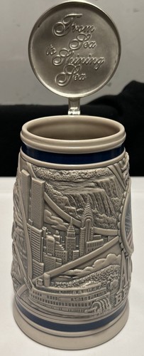 Vintage 2002 Avon America The Beautiful Pewter Beer Stein, Freiheitsstatue 911 - Bild 4 von 11