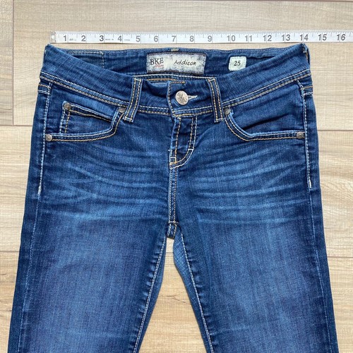 Buckle BKE Addison Womens Stretch Cropped Jeans Size 25 Blue BK10177 - Picture 2 of 16