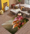 3D Mushroom Petals NAW70 Game Rug Mat Elegant Photo Carpet Mat Eve 2023