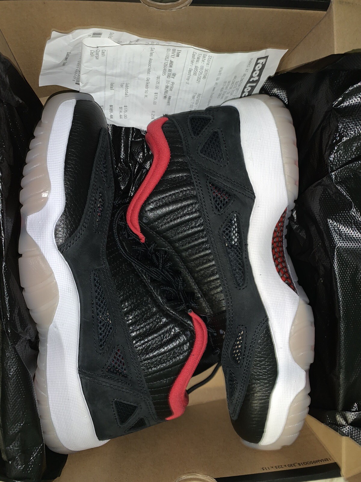 AIR JORDAN 11 RETRO LOW IE OG BRED BLACK / TRUE RED 919712 023 8.5 Brand  New | eBay