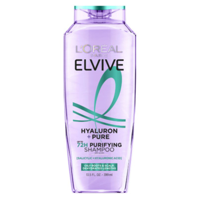 L'Oreal Paris Elvive Hyaluron Pure Moisturizing Shampoo for Oily Hair 13.5 fl oz