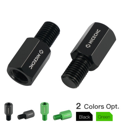 2x Motorcycle Mirror Extension Riser Brackets M10x1.25 For Kawasaki KLR650 08-24