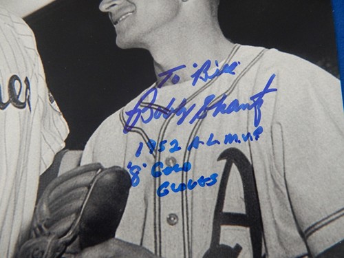 Bobby Shantz Philadelphia Athletics Signed 8x10 Photo w/ Robin Roberts Phillies - Picture 3 of 4