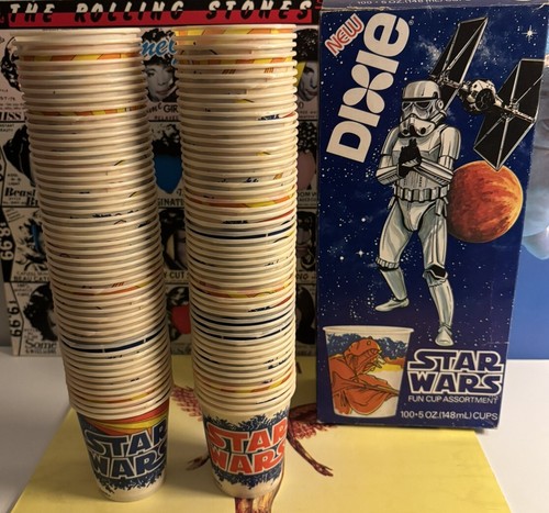1980 Star Wars Dixie Cups Stormtrooper Tusken Raider NEW Vintage 100 Complete - Picture 2 of 17