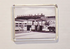 REFRIGERATOR MAGNET SCHILLING AIR FORCE BASE KANSAS MILITARY - 3.5”x 3”