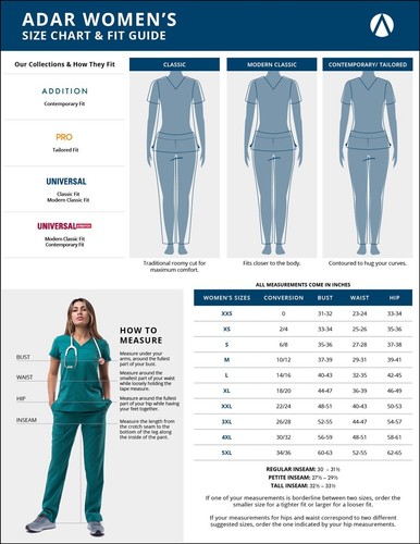 Adar 3 Pack Women’s Comfort Long Sleeve T-Shirt/Underscrub Tee Mixed Colors - Picture 6 of 119