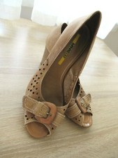 Sehr schöne seltene Peep Toe von MANAS DESIGN gr.39 Echtleder Beige=w. NEU