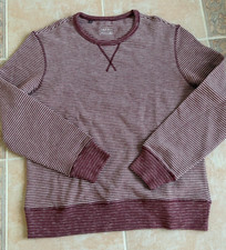 Jachs New York Sweatshirt Burgundy striped white cotton Men M New without tags